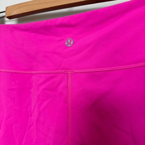 Lululemon  reversible wunderunder hot pink plum cropped leggings 12 - Picture 2 of 7